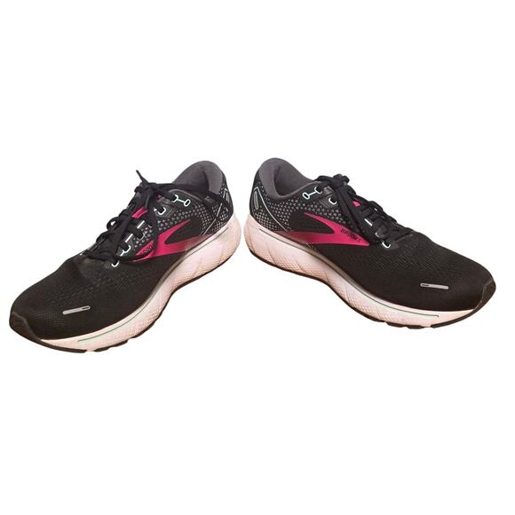 Brooks Ghost 14 Women's US 10.5 Black & Pink Athletic Running Cushion Shoes Work - Picture 1 of 9